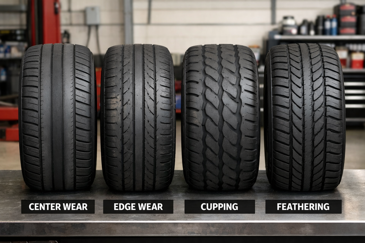 Duzensiz lastik asinma ornekleri